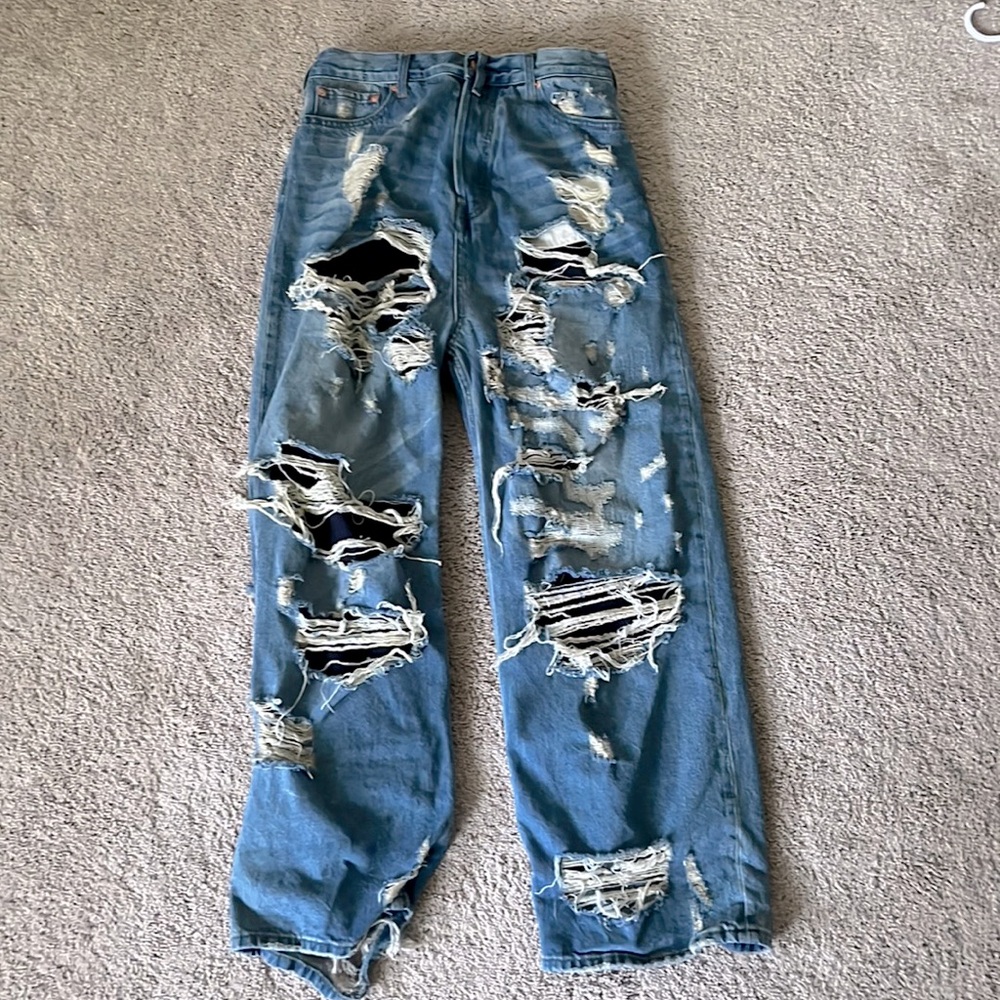 Balenciaga | Jeans | Balenciaga Destroyed Jeans | Poshmark